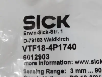 Sick VTF18-4P1740, 6012903 Proximity Sensor Loc5B5/9