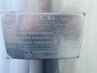 Used CHERRY-BURRELL _UNKNOWN_ Jacketed Tanks Connecticut US | DMC Industries #1345596