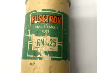 USED BUSSMANN FUSETRON DUAL ELEMENT FUSE 125A 250V