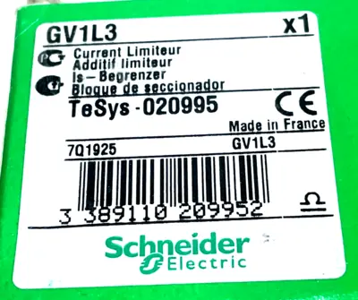 NEW SCHNEIDER ELECTRIC GV1L3 CURRENT LIMITER MODULE