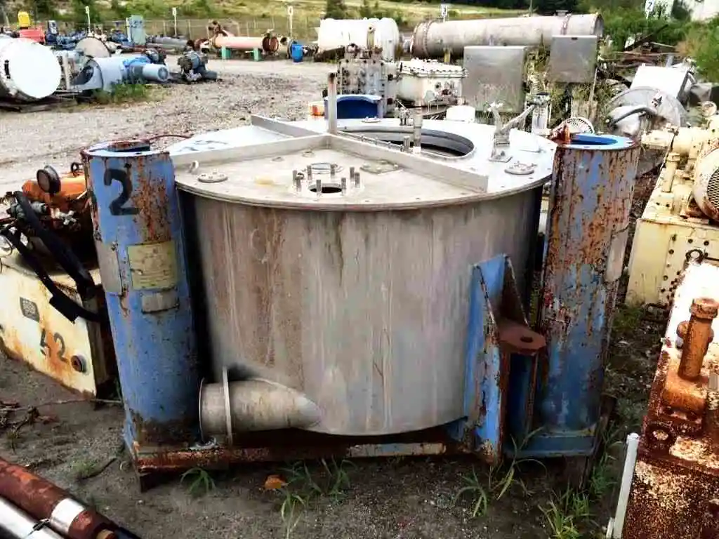 Tolhurst 48 x 24 perforate basket centrifuge, 316L SS.