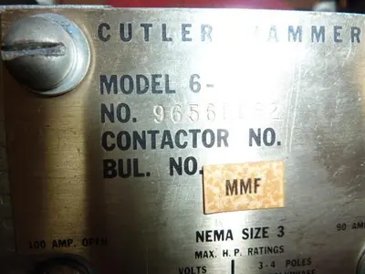 USED CUTLER HAMMER 9656ED62