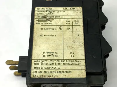 USED SPRECHER + SCHUH THERMAL OVERLOAD RELAY 0.24-0.38A