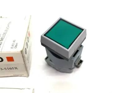 USED EAO SQUARE ILLUMINATED PUSHBUTTON GREEN