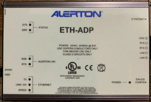 Alerton Ibex Honeywell ETH-ADP Ethernet Adapter 24V LAN Interface Controller [Refurbished]
