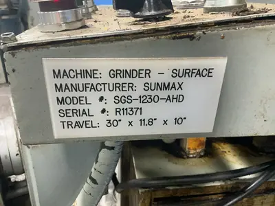 Used SUNMAX SGS1230AHD Reciprocating Surface Grinders Ohio US | HGR 24 #1419765