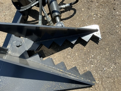 New JCT Tree / Post Puller Skid Steer Attachment, Universal Quick Attach, Has Hydraulic Hoses with Q...
