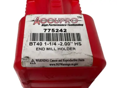 NEW ACCUPRO 775242 END MILL HOLDER BT40 1-1/4-2.00" HS