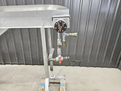 Used Belt Conveyor, 12’’ Wide X 124’’ Long, Cleated Belt