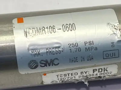USED SMC PNEUMATIC CYLINDER 1-1/16" BORE 6" STROKE