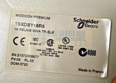 SCHNEIDER ELECTRIC TELEMECANIQUE TSXDSY16R5 TSXDSY16R5 OUTPUT MODULE 16-POINT