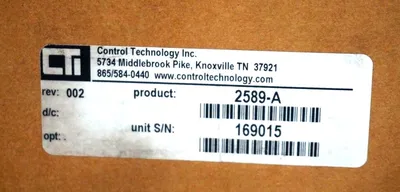 NEW CONTROL TECHNOLOGY 901A-2589-A