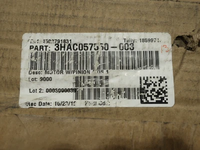 Used ABB 3HAC057550-003/01 Servo Motors Ohio US | Aucto #1427242