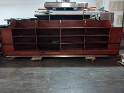 124-0107 Wooden Bread Bakery Wine Display Case