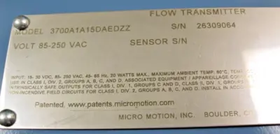 NEW Micromotion 3700 A1A15DAEDZZ
