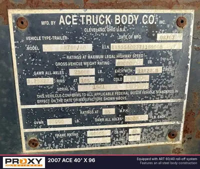 Used 2007 ACE 40' X 96 Flatbed Trailers North Carolina US | Proxy Equipment #1378483