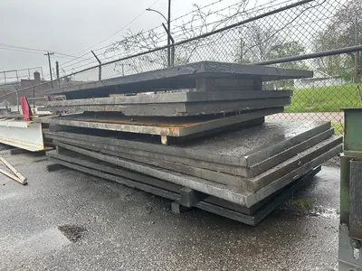 48" X 120" X 2" THICK STEEL FLOOR / BOLSTER PLATE: STOCK #22735