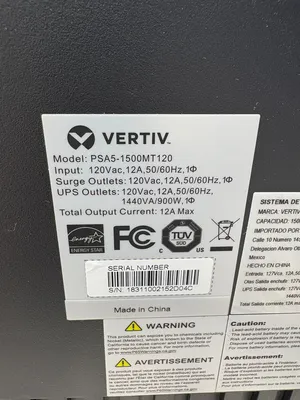 USED VERTIV PSA5-1500MT120