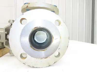 NDV Nippon E300N DN65 2.5" Flanged 3-Way Ball Valve Pneumatic Actuator EPN1304N