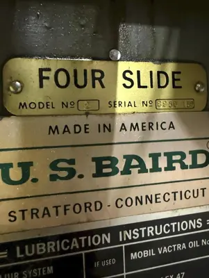 Used U.S. BAIRD #2 Wire Forming (and Four Slides) Ohio US | G-2000, Inc. #1063275