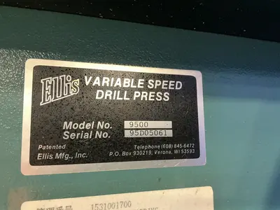 Used ELLIS 9500 Heavy Duty & Sensitive Single Spindle Drills Ohio US | HGR 24 #1406190