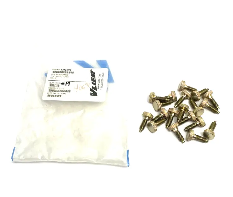 New | in-Stock Vlier Plunger Screw Knurled Knob M6x1.0, 0.512" Thread Length 19-PACK Nuts & Screws Michigan US | Maverick Industrial Sales #1456767