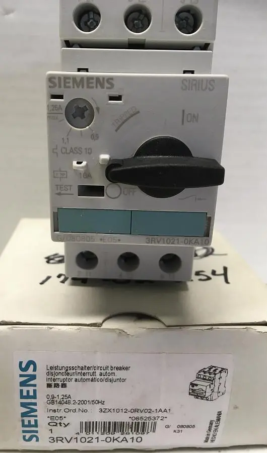 New | in-Stock SIEMENS 3RV1021-0KA10 Miscellaneous Equipment (Electrical & Power) | Surplus Asset Holdings #1188550