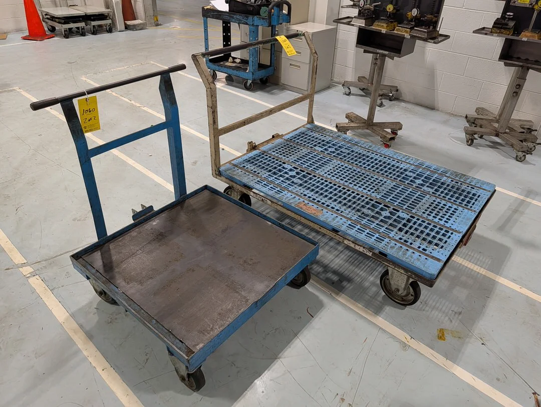 (2) Rolling Material Carts
