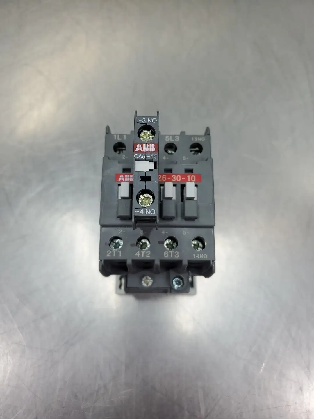 ABB A263010 AC 45A Contactor w/ABB CA510 Auxiliary Contactor. 4A43.1