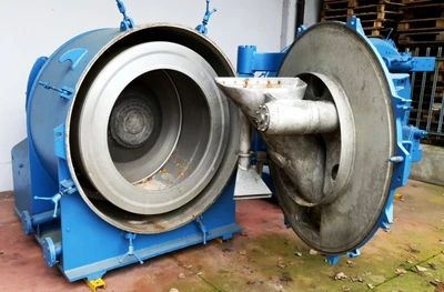 Krauss-Maffei HZ 125/2.5 Si peeler centrifuge, 1.4571 SS.