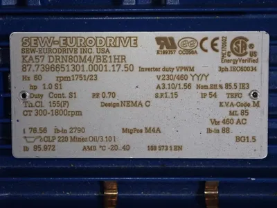 Sew 1 Hp Gear Drive