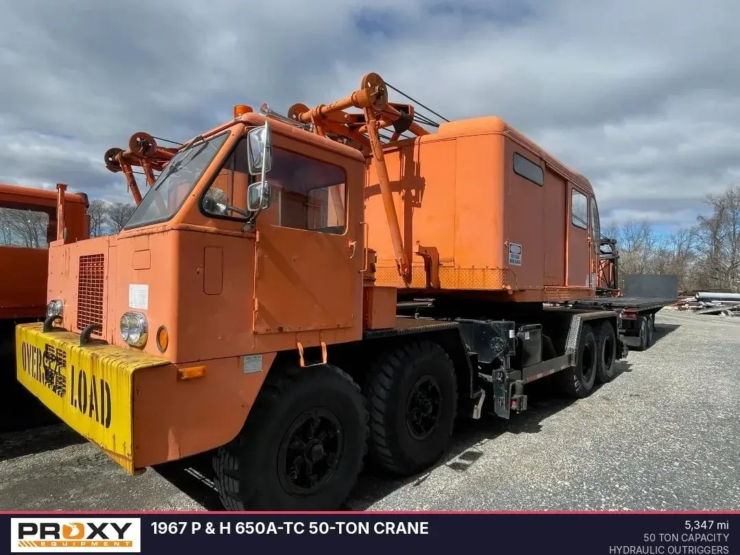 Used 1967 P & H 650A-TC 50-TON CRANE Truck-Mounted Cranes Pennsylvania US | Proxy Equipment #1384956