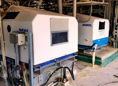 Andritz KMPT SZ 400/2 pusher centrifuge, 316SS.