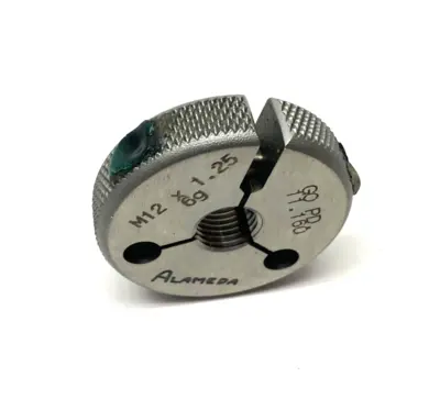 USED ALAMEDA M12 X 1.25-6G THREADED RING GAUGE GO PD 11.160