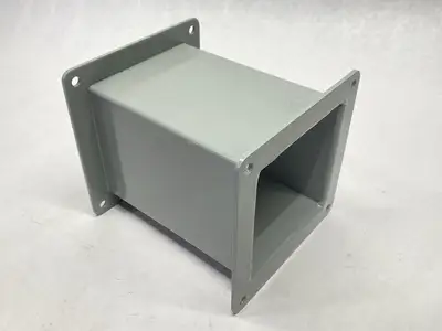 USED HOFFMAN NVENT NIPPLE FEED-THROUGH WIREWAY 4" X 4" X 6"