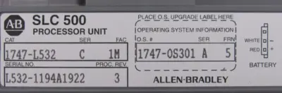 USED ALLEN BRADLEY 1747-L532 SLC500 PROCESSOR SER.C 1747L532