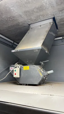 Robix Roppi-1100 Two-Roller 5hp Grain Mill & Premier Stainless Grist Case 3000lbs per hour!
