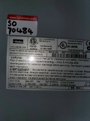 USED Parker AC Variable Frequency Drive