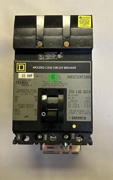 Used SQUARE D FA34015 Circuit Breakers | Surplus Asset Holdings #1189171