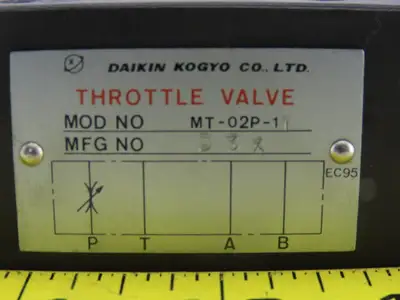 Daikin MT-02P-1 Hydraulic Throttle Valve Flow Control