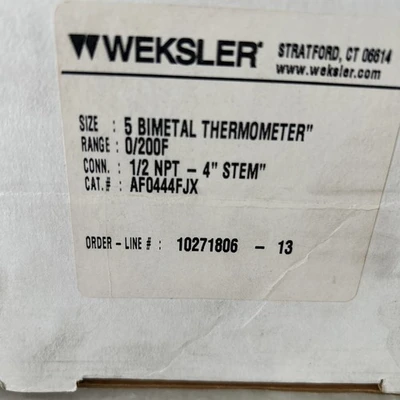 NEW WEKSLER INSTRUMENTS AF0444FJX