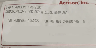 NEW Acrison 105-0105