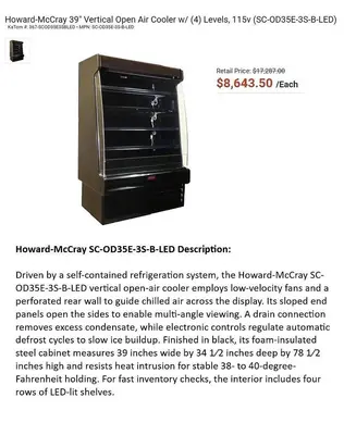 USED 2024 HOWARD-MCCRAY SC-OD35E-3S-B-LED