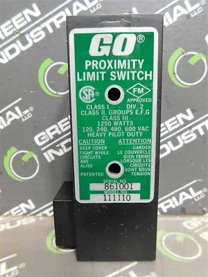 Go Systems 111110 Proximity Limit Switch 1250 Watts 120/240/480/600 VAC New No Box
