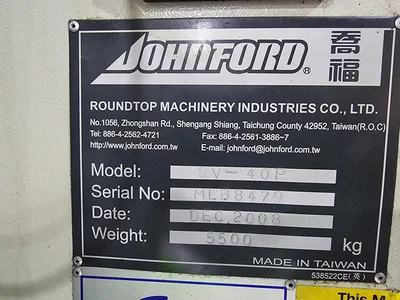 2008 JOHNFORD SV-40P Vertical Machining Centers | Mohawk Machinery (15)