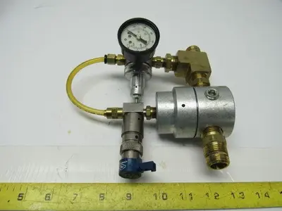Monnier 118-1000-4 Pressure Regulator W/111-3001-2 & Nuair NA3139 W/Gauge