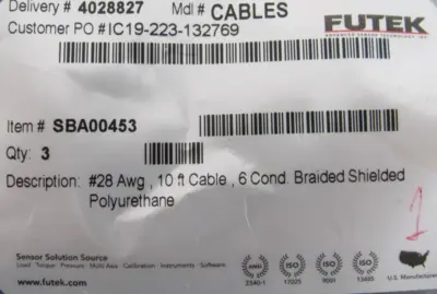 NEW FUTEK IAA100 VOLTAGE AMPLIFIER WITH ZCC940 SBA00453 CABLES