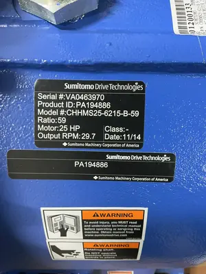 Used 2014 SUMITOMO CHHMS256215B59 Motors (misc) Ohio US | HGR 24 #1132774