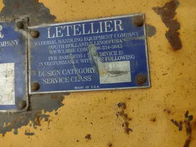9,000 LBS X 8' LETELLIER CRANE SPREADER BAR LIFTING BEAM: STOCK #22641