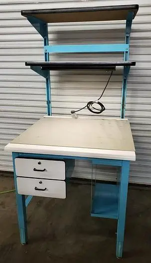 WORKBENCH WITH STORAGE AND LIGHT 36''  X 36''